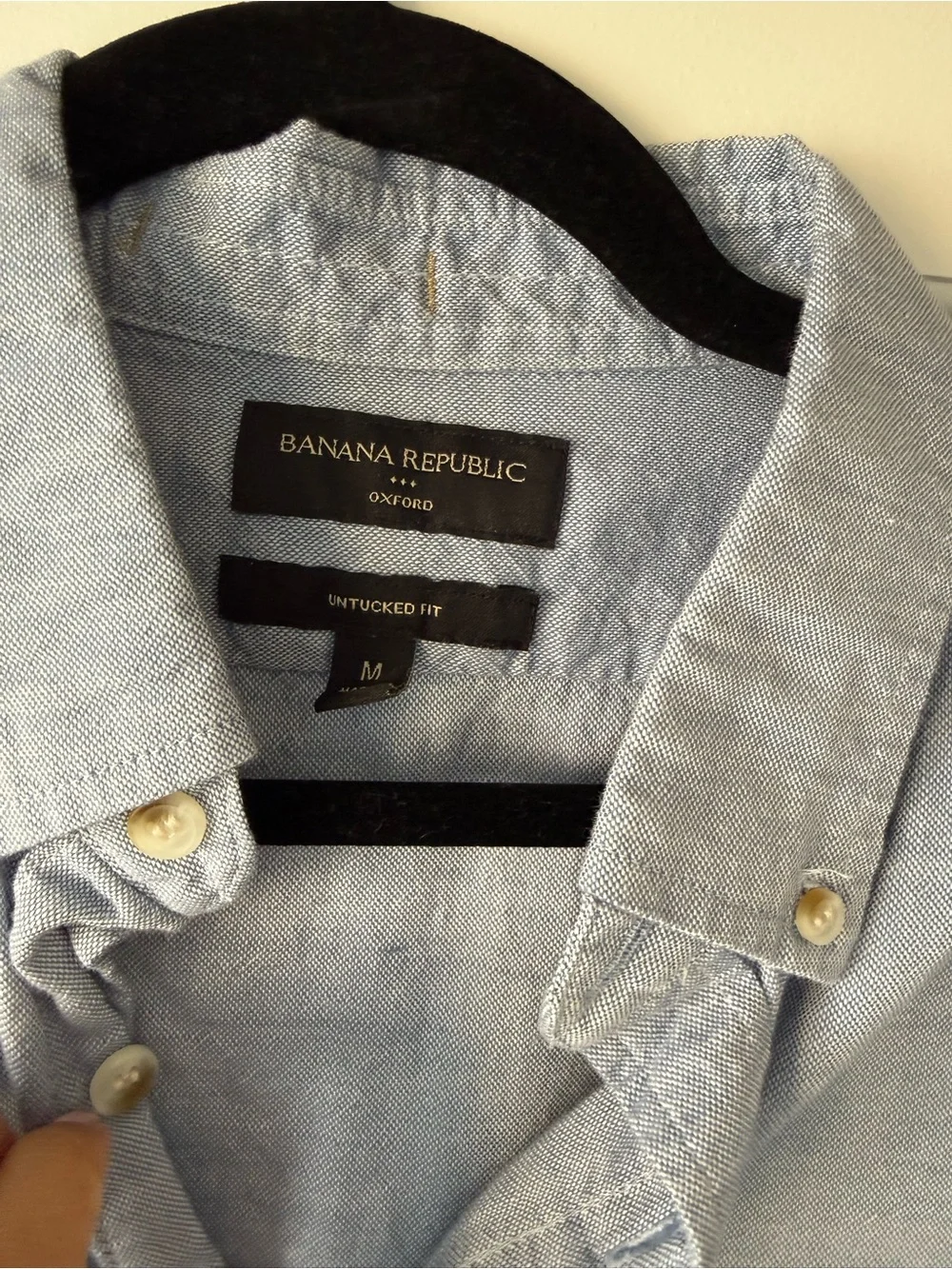 Banana Republic Light Blue Short-Sleeve Oxford Button-Down